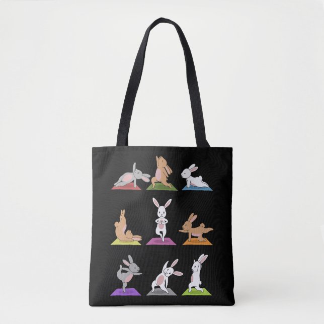 Tote Bag Cadeau de lapin| Le Yoga Bunny Au Yoga Possède Des (Devant)