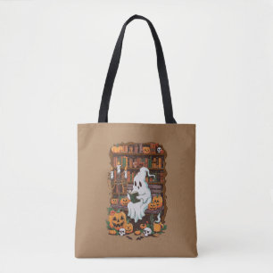 Tote Bag Cadeau de lecteur de livre fantôme amateur de lect