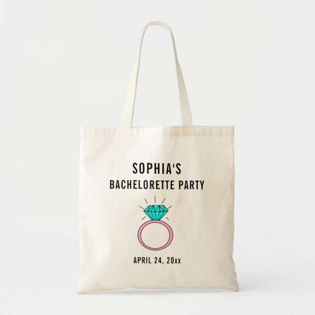 Tote Bag Cadeau de mariage de fête d'enterrement de vie de  (Devant)