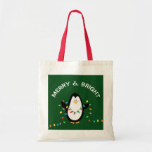 Cadeau de Noël de pingouin d'amusement