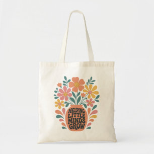 Tote Bag Cadeau de professeur de fleurs boho aidant les pet