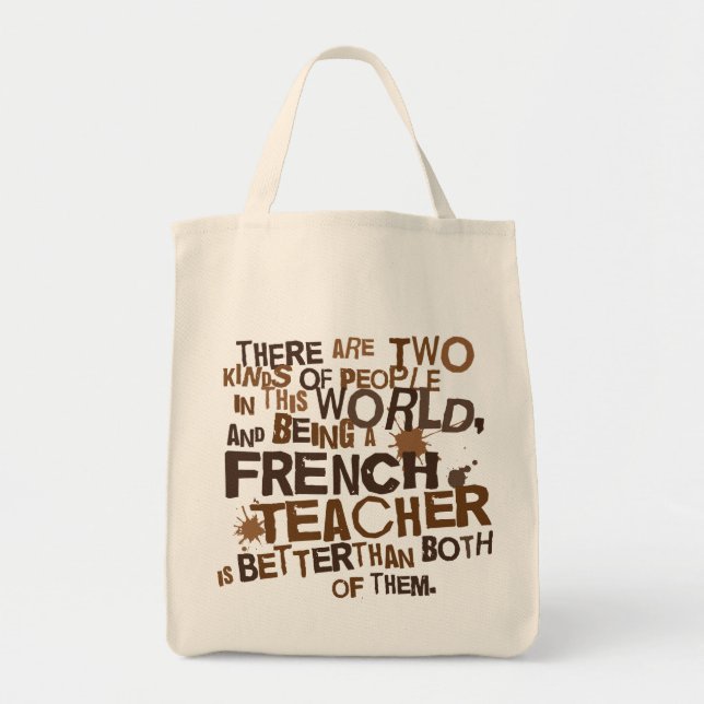 Tote Bag Cadeau de professeur français (Devant)