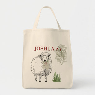 Tote Bag Cadeau de verset biblique chrétien Art déco Josué