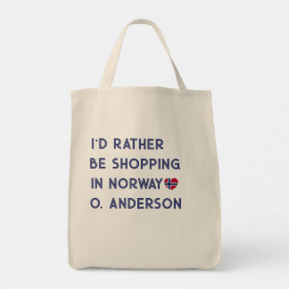 Tote Bag Cadeau de voyage en Norvège personnalisé
