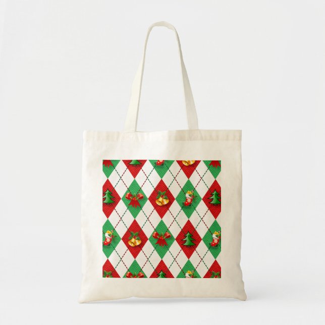 Tote Bag Cadeau décoratif de Noël personnalisé (Devant)