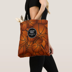 Tote Bag cadeau d'entraîneur de basketball personnalisé fin