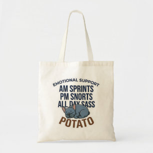 Tote Bag Cadeau drôle de bouledogue français soutien émotio
