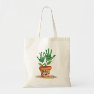 Tote Bag Cadeau Éditable Enseignant Avec Empreinte D'Art