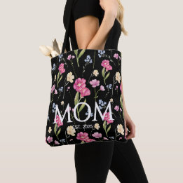 Tote Bag Cadeau Fleuris de Fleurs Sauvages pour Nouvelle Ma