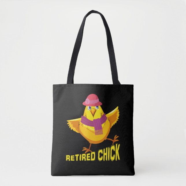 Tote Bag Cadeau frais drôle retiré de poussin pour la (Devant)