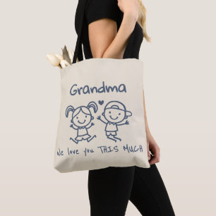 Tote Bag Cadeau graphique amusant de Noël pour grand-mère