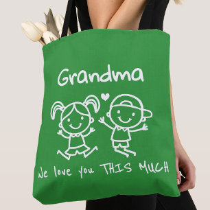 Tote Bag Cadeau graphique amusant de Noël pour grand-mère