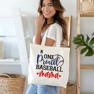 Tote Bag Cadeau Mère de baseball Monogramme