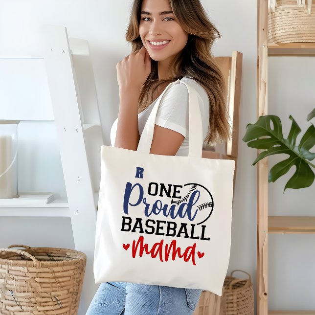 Tote Bag Cadeau Mère de baseball Monogramme (Créateur téléchargé)