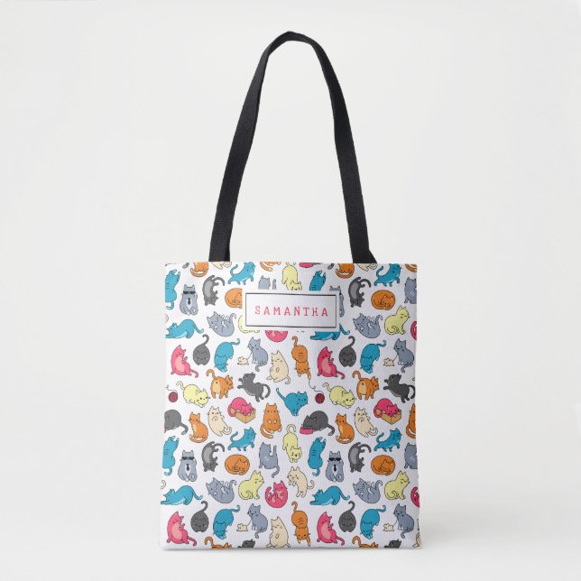 Tote Bag Cadeau mignon pour la maman de chat d'amoureux des (Devant)