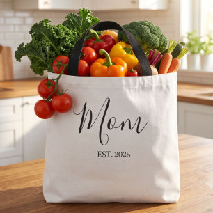 Tote Bag Cadeau minimaliste pour nouvelle maman Maman établ