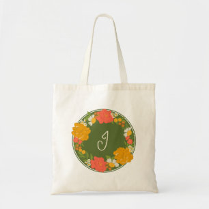 Tote Bag Cadeau Monogrammé Bouquet Floral pour Enterrement
