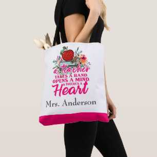 Tote Bag Cadeau personnalisé pour l'enseignant qui prend la