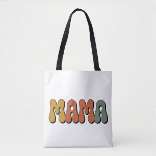 Tote Bag Cadeau personnalisé Rétro Groovy Maman Fête des Mè