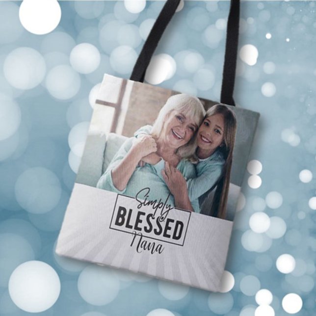 Tote Bag Cadeau! Personnalisé "Simply Blessé" Foi Fondé Sur (Créateur téléchargé)