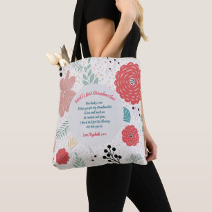 Tote Bag CADEAU - Poèmes grand-mère de petits-enfants - PER