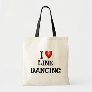 Tote Bag Cadeau pour Line Dance Lover I Heart Line Dancing