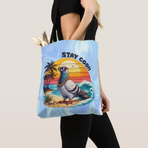 Tote Bag Cadeau Rétro pour Amoureux de Pigeons Cité Colombe