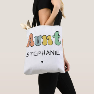 Tote Bag Cadeau Retro Tante Personnalisé Tante personnali