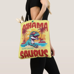 Tote Bag Cadeau souvenir Bahamas : Grand Bahama Saurus T-Re