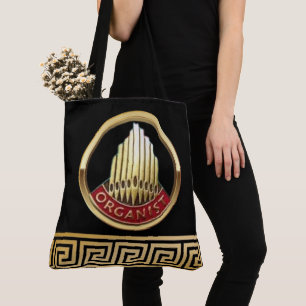 Tote Bag Cadeau unisexe Livre de musique de façade d'orgue