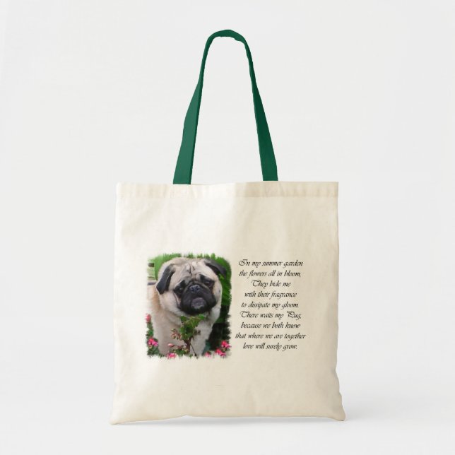 Tote Bag Cadeaux aux amoureux du carlin (Devant)
