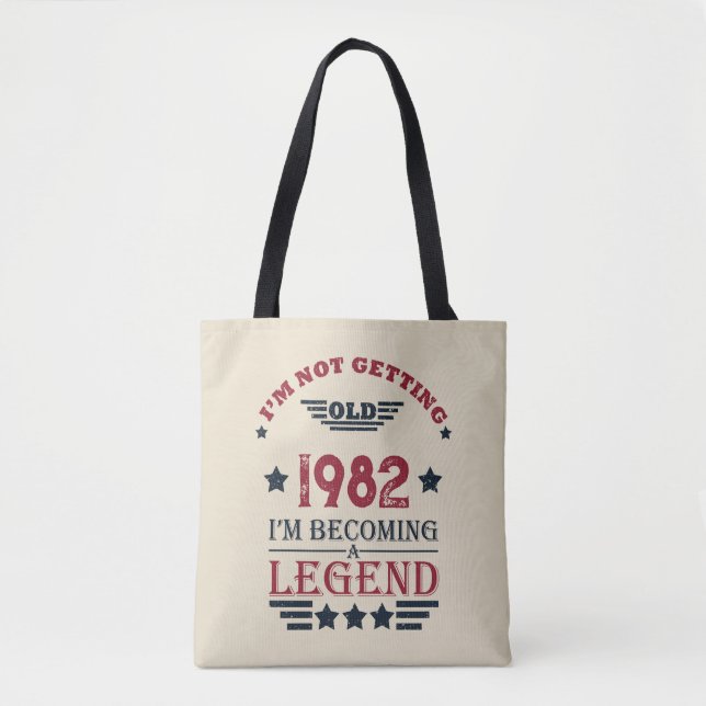 Tote Bag Cadeaux d'anniversaire vintages personnalisés (Devant)