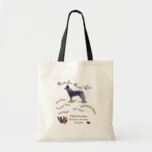 Tote Bag Cadeaux d'art de chien de bétail australien (Devant)