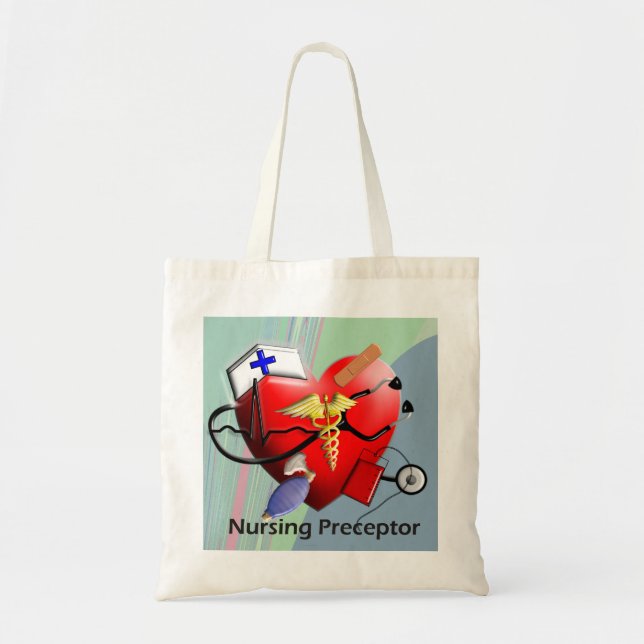 Tote Bag Cadeaux d'art de coeur de maître de soins (Devant)