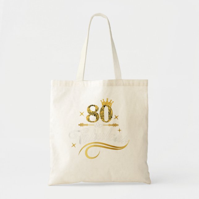 Tote Bag Cadeaux de 80 ans 80 et fabuleux 80e anniversaire  (Devant)