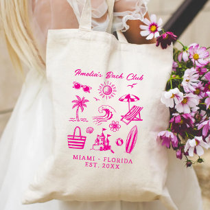 Tote Bag Cadeaux de Bachelorette Club Bach personnalisés En