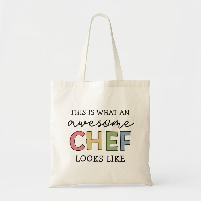 Tote Bag Cadeaux de Chef géniaux | Meilleur Chef Jamais Drô (Devant)
