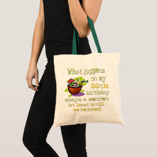 Tote Bag Cadeaux de fête du 50e anniversaire. Que se passe-