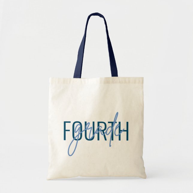 Tote Bag Cadeaux de l'enseignant 4e année N'importe quelle  (Devant)