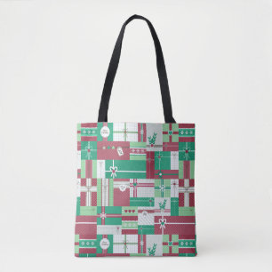 Tote Bag Cadeaux de Noël mosaïque xmas design