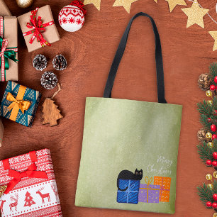 Tote Bag Cadeaux de Noël verts et mignons pour propriétaire