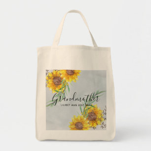 Tote Bag Cadeaux GRAND-MÈRE - Thème Tournesol Personnalisés