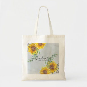 Tote Bag Cadeaux GRANDMA - Tournesol Thème Personnalisé