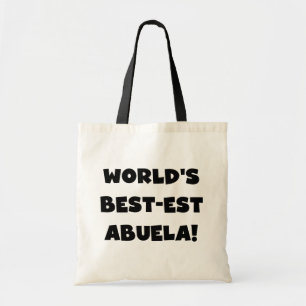 Tote Bag Cadeaux noirs et blancs du Meilleur-est Abuela du