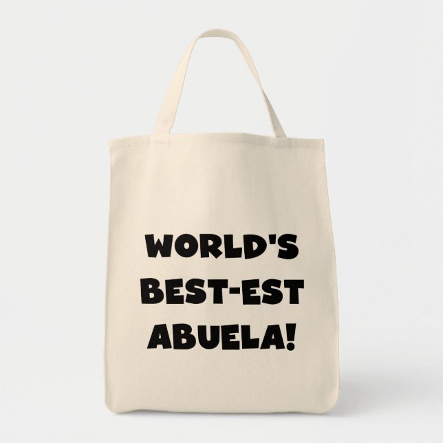 Tote Bag Cadeaux noirs et blancs du Meilleur-est Abuela du (Devant)