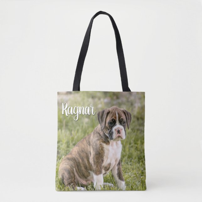 Tote Bag Cadeaux personnalisés d'amoureux des chiens - (Devant)