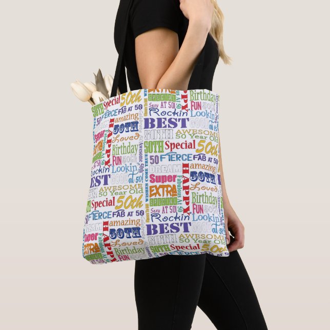 Tote Bag Cadeaux Uniques Et Spéciaux 50e Anniversaire (De près)