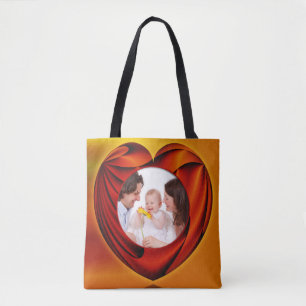 Tote Bag Cadre - Coeur de vie + votre photo