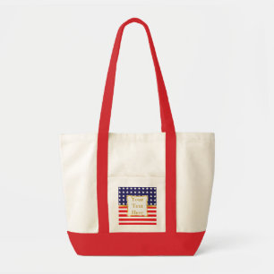 Tote Bag Cadre doré sur fond patriotique