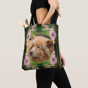 Tote Bag Cadre Fleurs délicates Créez votre propre photo